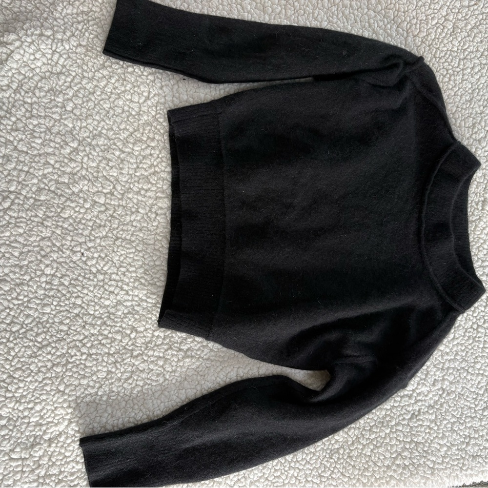 Free People Charcoal Knit Top
